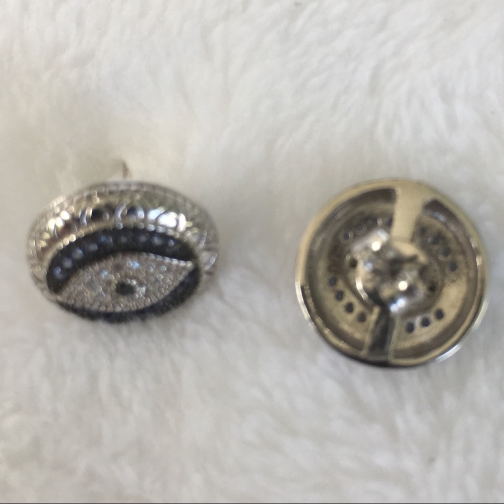 NWT Sterling Silver Evil Eye Stud Earrings - Picture 4 of 5